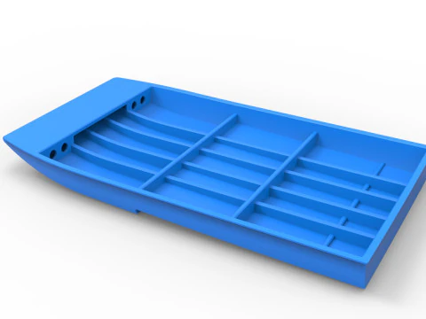 Hull of Drag racing Airboat Scale 1 to 25 3D Print Model