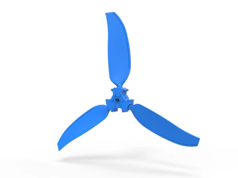 3 Blade Propeller of Drag racing Airboat Scale 1 to 25 3D Print Model