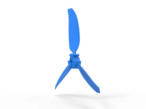 3 Blade Propeller of Drag racing Airboat Scale 1 to 25 3D Print Model