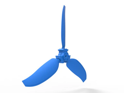 3 Blade Propeller of Drag racing Airboat Scale 1 to 25 3D Print Model