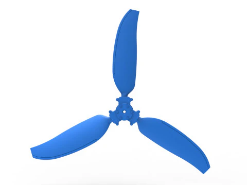 3 Blade Propeller of Drag racing Airboat Scale 1 to 25 3D Print Model
