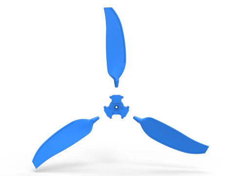 3 Blade Propeller of Drag racing Airboat Scale 1 to 25 3D Print Model
