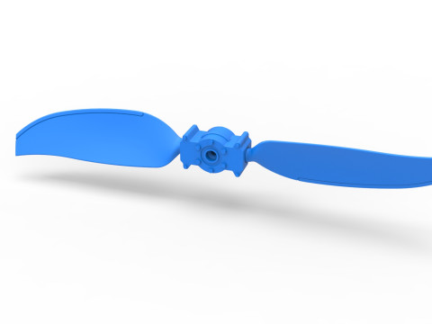 2 Blade Propeller of Drag racing Airboat Scale 1 to 25 3D Print Model