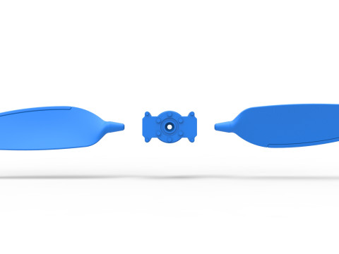2 Blade Propeller of Drag racing Airboat Scale 1 to 25 3D Print Model