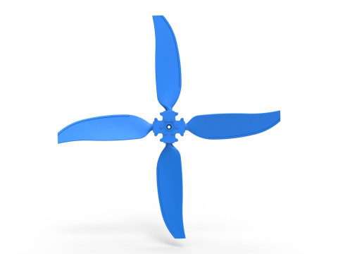4 Blade Propeller of Drag racing Airboat Scale 1 to 25 Modello di stampa 3D