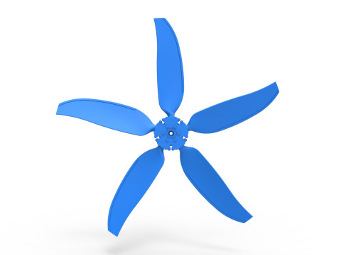 5 Blade Propeller of Drag racing Airboat Scale 1 to 25 Modello di stampa 3D