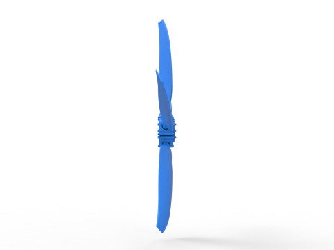 5 Blade Propeller of Drag racing Airboat Scale 1 to 25 3D Print Model
