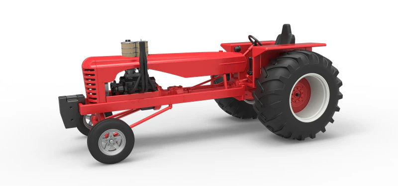 Vintage Small block Pulling tractor Scale 1 to 25 3D Print Model .c4d .max .obj .3ds .fbx .stl .blend 