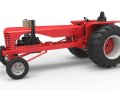 老式小积木牵引拖拉机规模 1 至 25 3D 打印模型