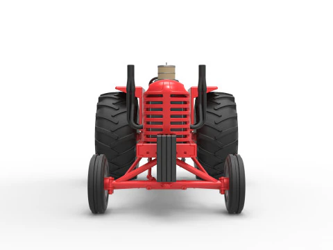 Vintage Small block Pulling tractor Scale 1 to 25 3D Print Model