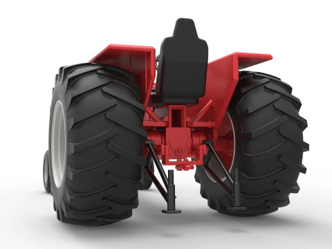 Vintage Small block Pulling tractor Scale 1 to 25 3D Print Model