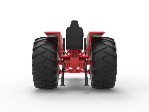 Vintage Small block Pulling tractor Scale 1 to 25 3D Print Model