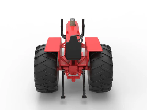 Vintage Small block Pulling tractor Scale 1 to 25 3D Print Model
