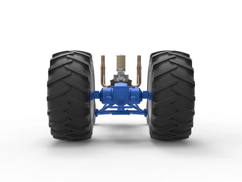 Vintage Small block Pulling tractor Base Scale 1 to 25 3D Print Model