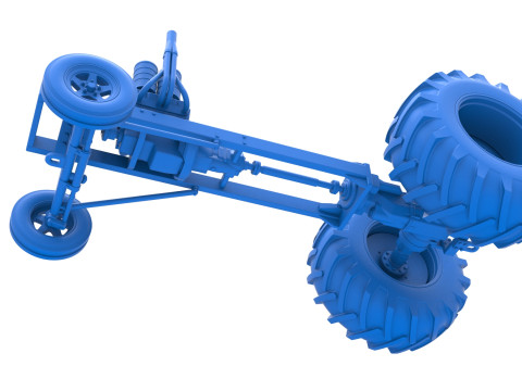 Vintage Small block Pulling tractor Base Scale 1 to 25 3D Print Model