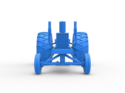 Vintage Small block Pulling tractor Base Scale 1 to 25 3D Print Model
