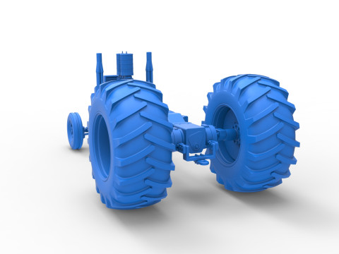 Vintage Small block Pulling tractor Base Scale 1 to 25 3D Print Model