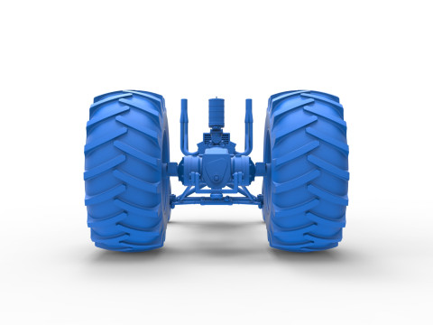 Vintage Small block Pulling tractor Base Scale 1 to 25 3D Print Model