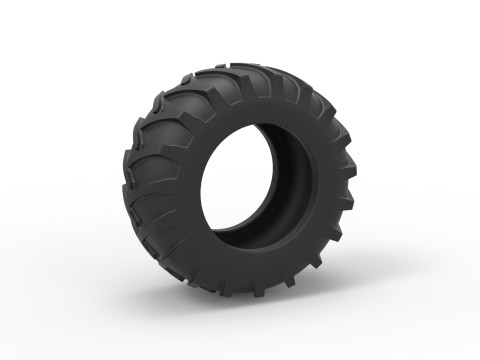 Tire of Vintage Pulling tractor Version 1 Scale 1 to 25 3D Print Model