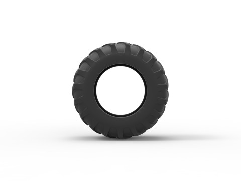 Tire of Vintage Pulling tractor Version 1 Scale 1 to 25 3D Print Model
