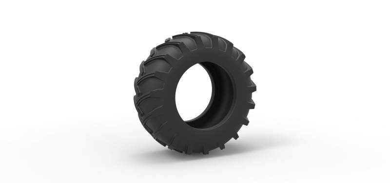 Tire of Vintage Pulling tractor Version 2 Scale 1 to 25 3D Принт Модель .c4d .max .obj .3ds .fbx .stl .blend 