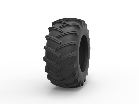 Tire of Vintage Pulling tractor Version 2 Scale 1 to 25 3D Принт Модель