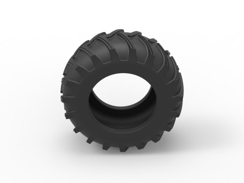 Tire of Vintage Pulling tractor Version 2 Scale 1 to 25 3D Принт Модель