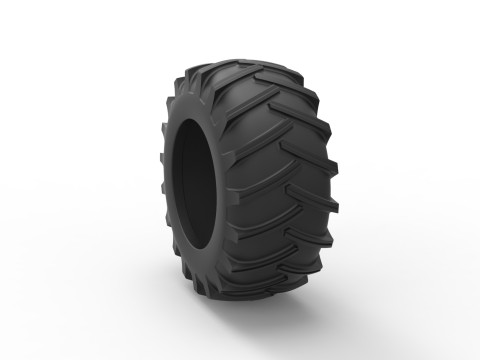 Tire of Vintage Pulling tractor Version 2 Scale 1 to 25 3D Принт Модель