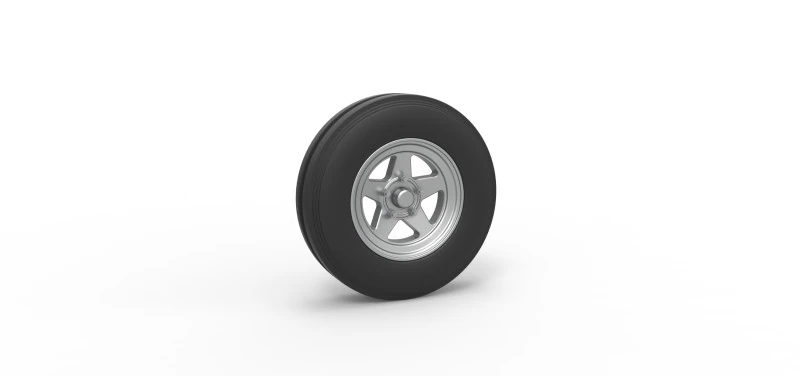Front tractor wheel Version 2 Scale 1 to 25 3D Print Model .c4d .max .obj .3ds .fbx .stl .blend