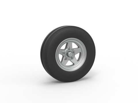 Front tractor wheel Version 2 Scale 1 to 25 3D 打印模型