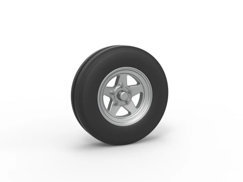 Переднее колесо трактора Версия 2 Масштаб от 1 до 25 3D Принт Модель