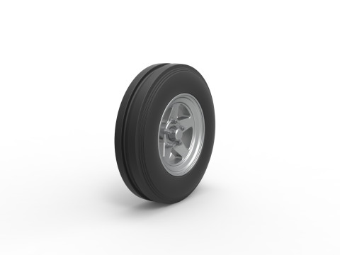 Front tractor wheel Version 2 Scale 1 to 25 3D 打印模型