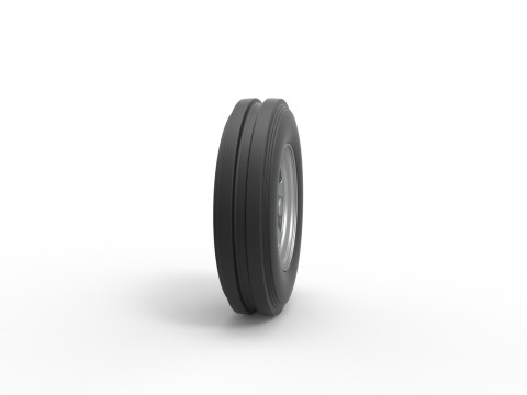 Front tractor wheel Version 2 Scale 1 to 25 3D 打印模型