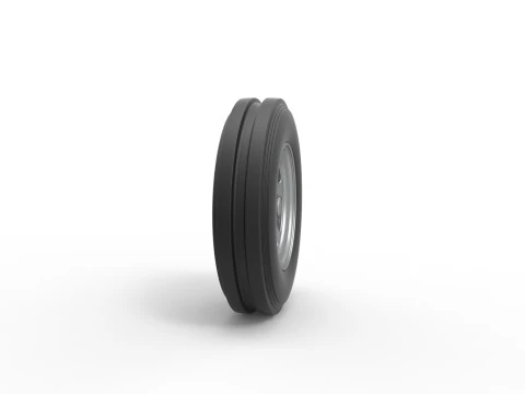 Front tractor wheel Version 2 Scale 1 to 25 3D Print Model