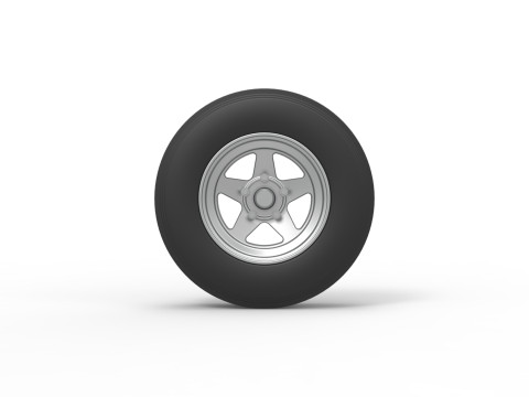 Front tractor wheel Version 2 Scale 1 to 25 3D 打印模型