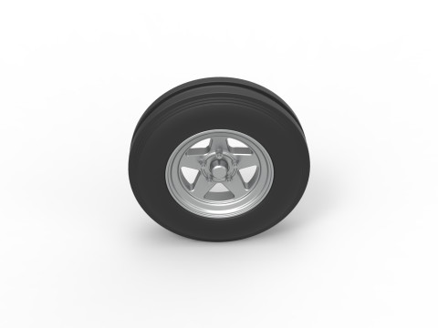 Front tractor wheel Version 2 Scale 1 to 25 3D 打印模型