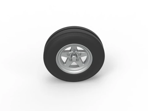Front tractor wheel Version 2 Scale 1 to 25 3D Print Model