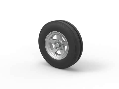 Front tractor wheel Version 2 Scale 1 to 25 3D 打印模型