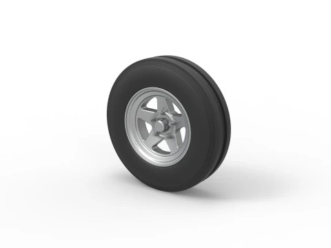 Front tractor wheel Version 2 Scale 1 to 25 3D Print Model