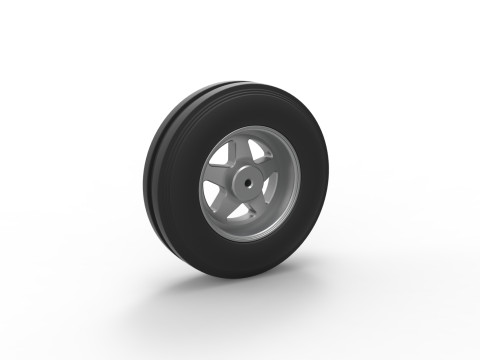 Front tractor wheel Version 2 Scale 1 to 25 3D 打印模型