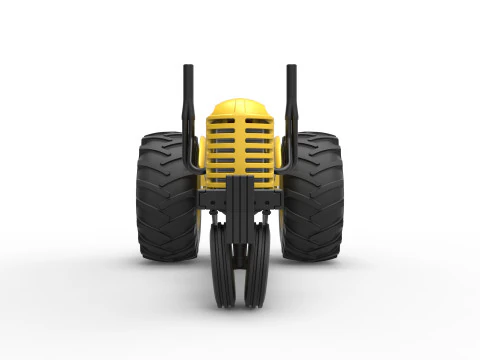 빈티지 소형 블록 당기는 트랙터 버전 2 스케일 1 ~ 25 3D 프린트 모델