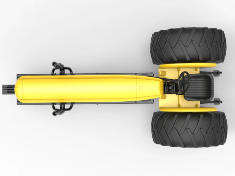 빈티지 소형 블록 당기는 트랙터 버전 2 스케일 1 ~ 25 3D 프린트 모델