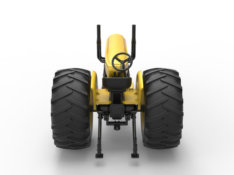 Vintage Small block Pulling tractor Version 2 Scale 1 to 25 3D-printmodel