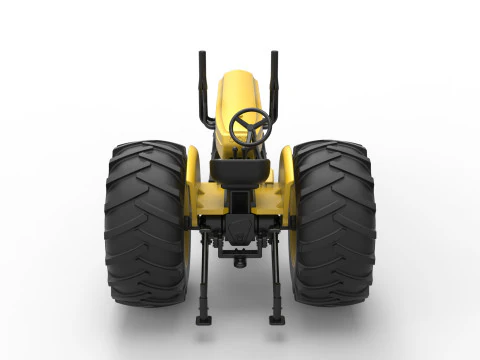 빈티지 소형 블록 당기는 트랙터 버전 2 스케일 1 ~ 25 3D 프린트 모델