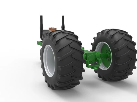 Vintage Small block Pulling tractor Base Version 2 Scale 1 to 25 3D Print Model