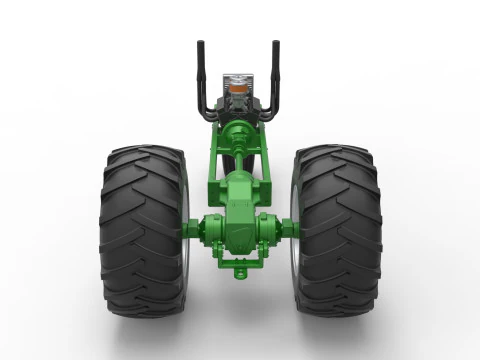 Vintage Small block Pulling tractor Base Version 2 Scale 1 to 25 3D Print Model