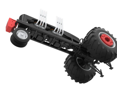 Vintage Small block Pulling tractor Version 3 Scale 1 to 25 3D Print Model
