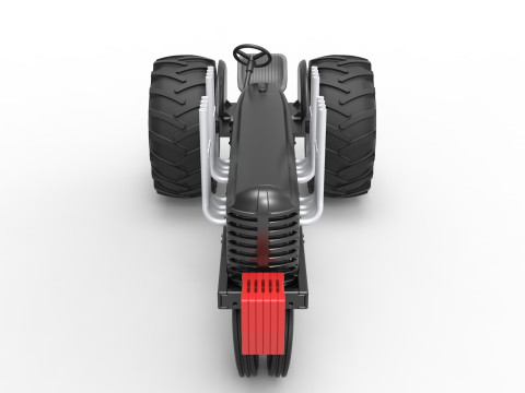 Vintage Small block Pulling tractor Version 3 Scale 1 to 25 3D 프린트 모델