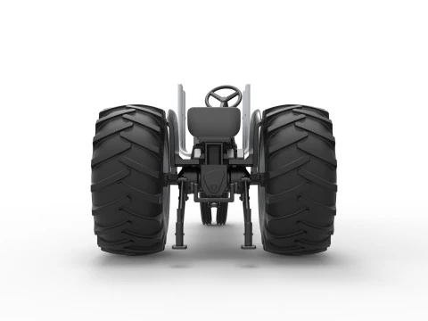 Vintage Small block Pulling tractor Version 3 Scale 1 to 25 3D Print Model