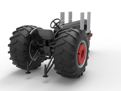Vintage Small block Pulling tractor Version 3 Scale 1 to 25 3D 프린트 모델